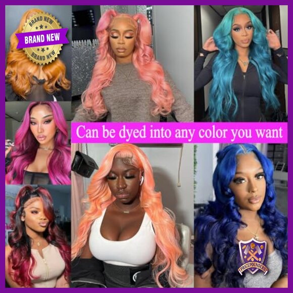 Human Hair Lace Front Wig 20 Inch Body Wave Pre Plucked